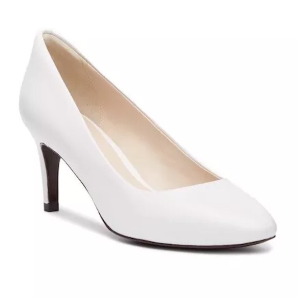 cole haan white pumps